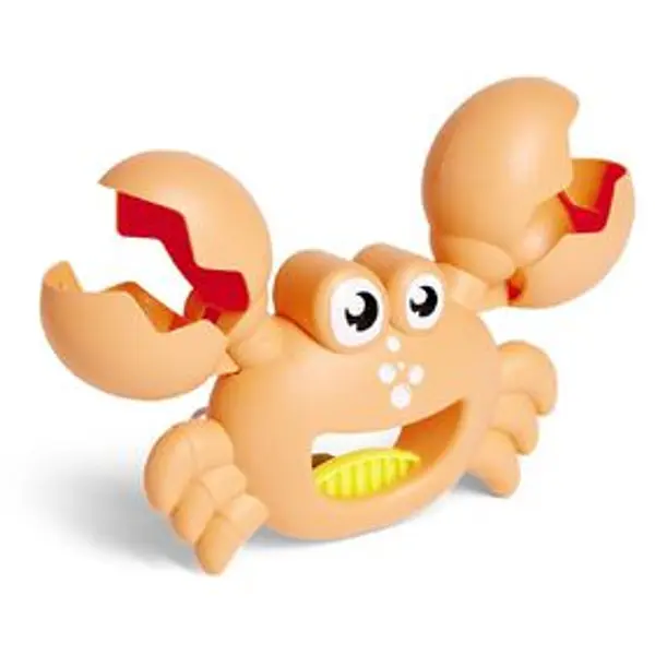 Pince à sable et coquillage forme crabe plastique (2 modèles)