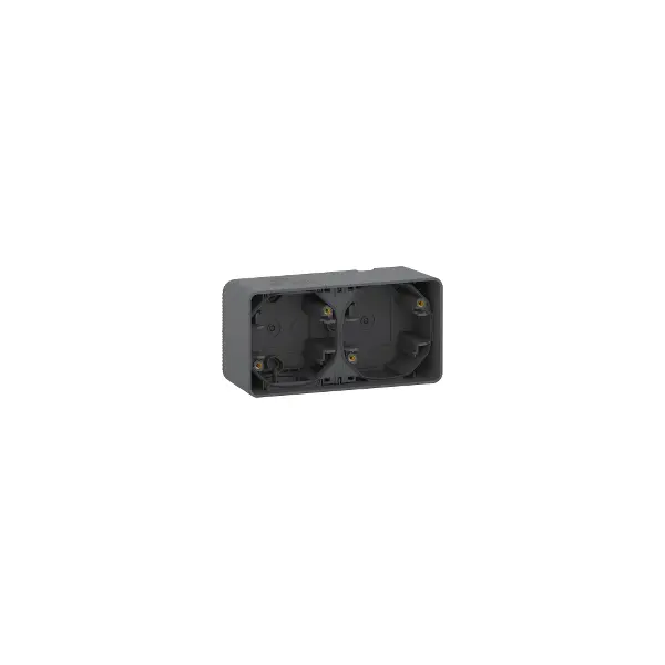 Mureva Styl - Boîte 2 postes horizontale - saillie - IP55 - IK08 - gris - MUR37914