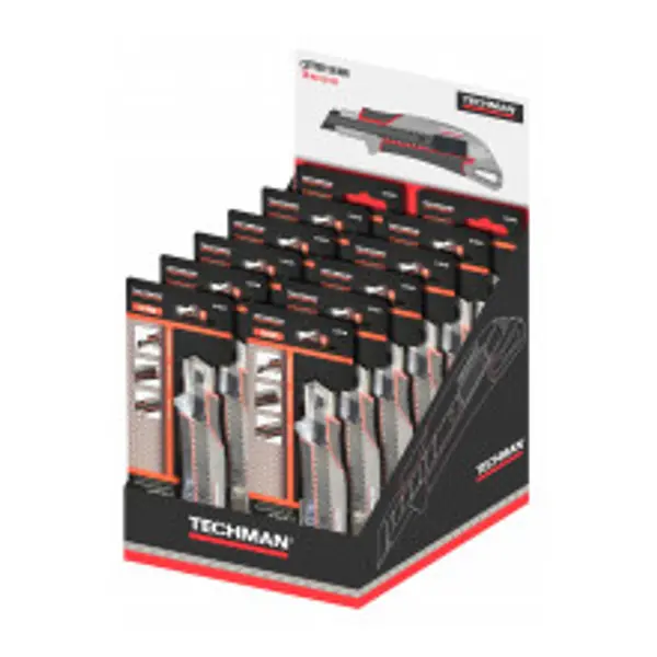 Cutter alu-grip Cutter 18 mm autobloquant - TECHMAN