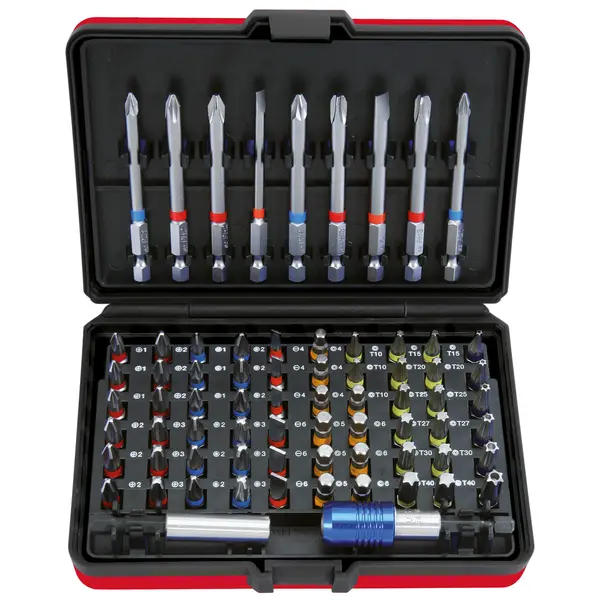 Jeu d'embouts de vissage à code couleur TORSIONpower® 1/4'', 71 pcs