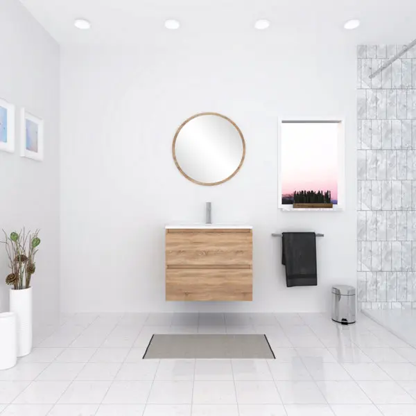 Ensemble meuble + vasque + miroir "Tiny" L. 60 cm