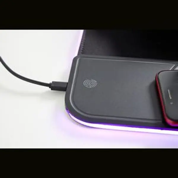 Tapis de souris lumineux avec chargeur induction 80x30cm