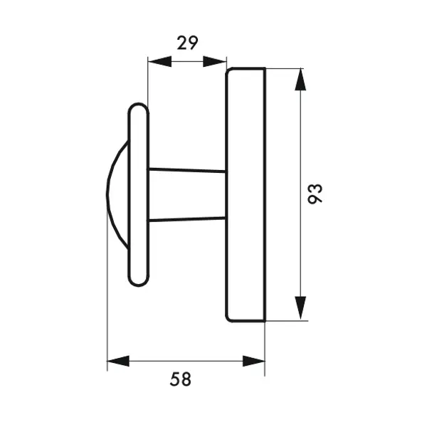 Bouton rustique pour fenêtre, carré 7mm, noir - THIRARD