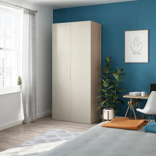 Porte beige cachemire HOMNY réversible - H.225 x L.50 cm