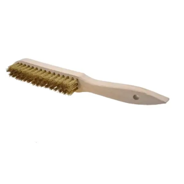 Brosse Main Bois Lg.295 Mm 4 Rangs Acier Lait. Droit 0,30 Mm Osborn
