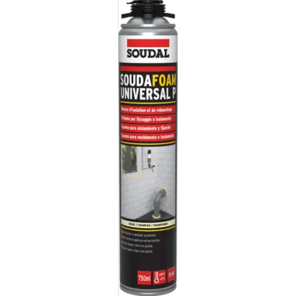 Mousse polyuréthane auto-expansive - SOUDAFOAM UNIVERSAL P 750ml
