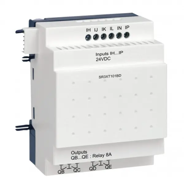 SR3XT101BD Schneider - Automate Zelio Logic - module d'extension E/S TOR - 10 entrées/sorties - 24Vcc