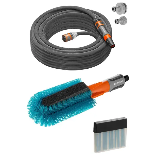 Kit brosse de lavage pour vélo avec tuyau Liano - GARDENA