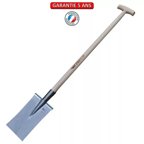 Louchet Nord 28 cm manche en T- 0,95 - rebords montés - PERRIN
