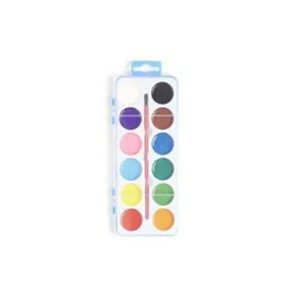 Palette de peinture avec pinceau 12 couleurs