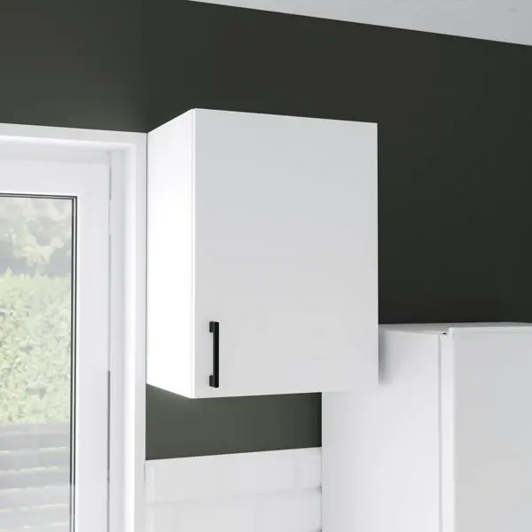 Meuble haut de cuisine 1 porte "Pragma" blanc l.40 x h.55 x p.32 cm