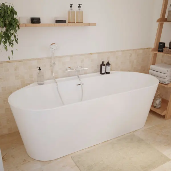 Baignoire semi-ilot "Belline" L. 170 x l. 75 cm