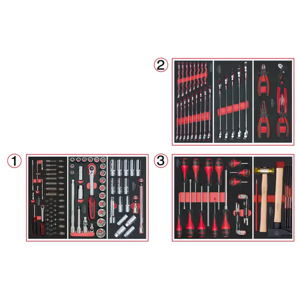 Servantes ULTIMATE 5 tiroirs équipées de 158 outils