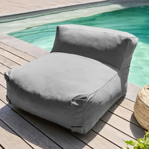 Pouf fauteuil MIXI anthracite - OVIALA