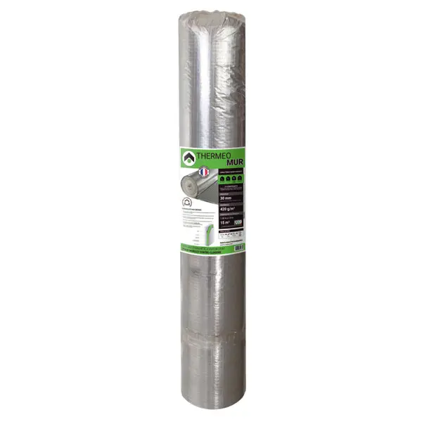Isolant mince mur thermo réflecteur 1,5 x 10m, EP. 30 mm - THERMEO