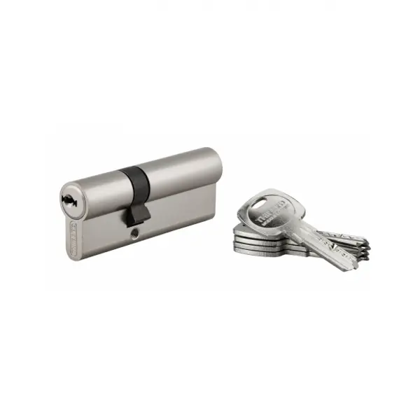 Cylindre de serrure double entrée Trafic 6, 30x50mm, nickel, anti-arrachement, anti-perçage, 5 clés - THIRARD