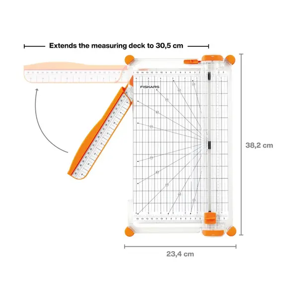 Massicot - SureCut TripleTrack 30 cm A4-A3 - coupe papier précise bureau et loisirs créatifs - FISKARS