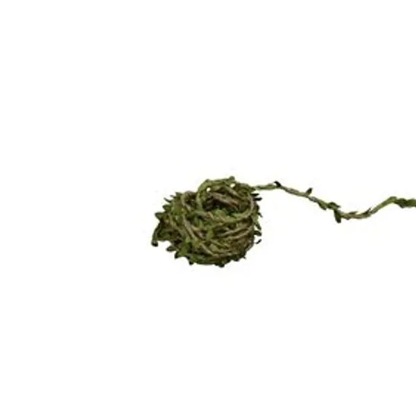 Guirlande lumineuse jute et feuillage artificiel 50 LED blanc chaud 4,9m