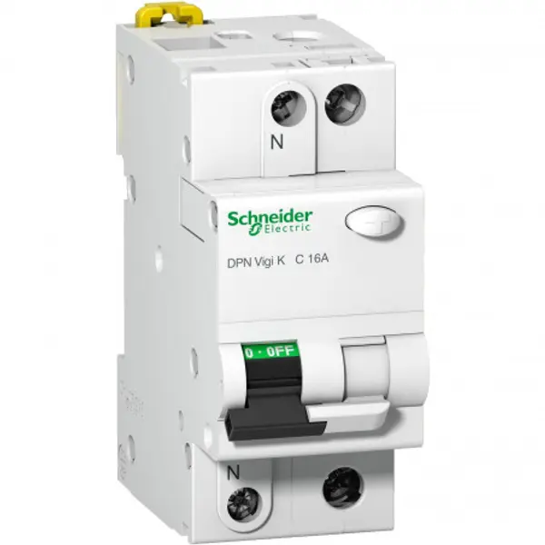 Disjoncteur différentiel 30mA 16A - 1P+N - 6kA - type AC courbe C - 2 modules - Acti9 DPN Vigi K - Schneider