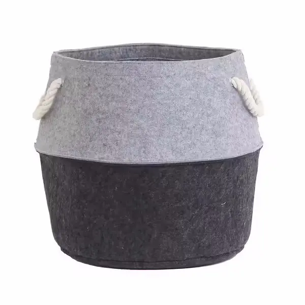 Panier à bûches et à granulés - Bicolor feutrine - LE MARQUIER