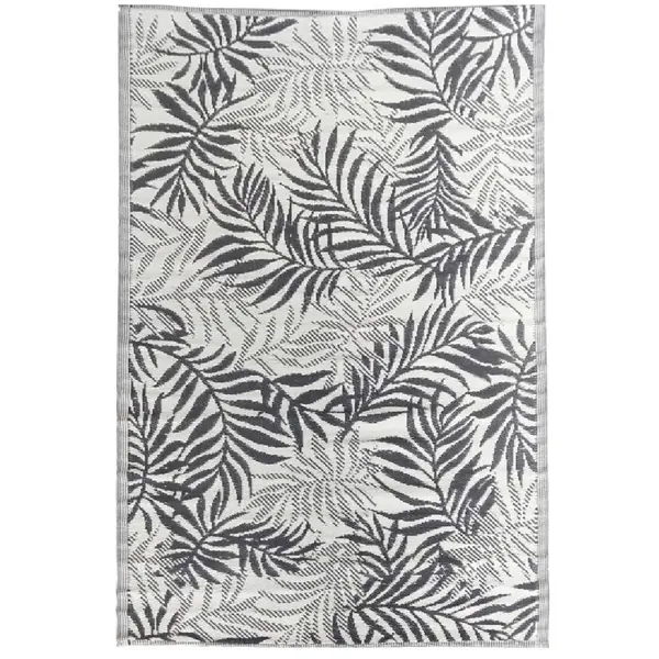 Tapis de jardin rectangulaire India motif feuillage vert 160x230cm