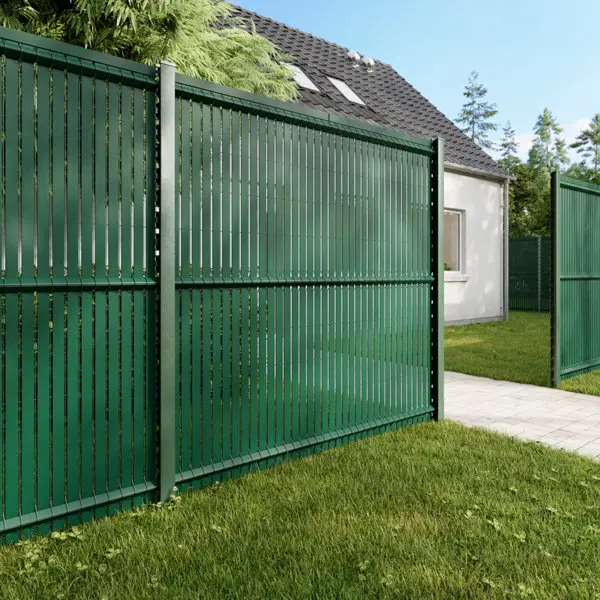 Poteau pour grillage rigide à encoches vert - H. 200 cm