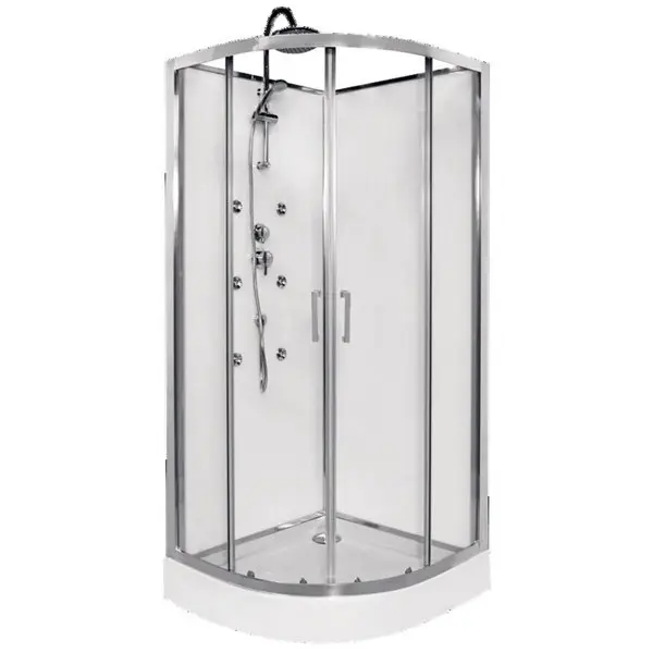 Cabine de douche hydromassante blanc - 90 x 90 cm
