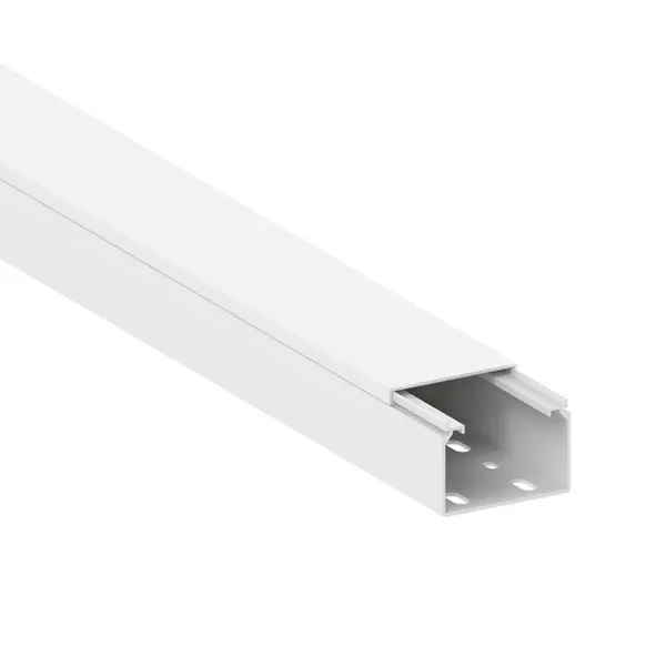 Moulure blanche goulotte H. 60 x P. 40 mm x L. 2 m