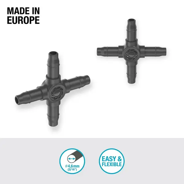 Dérivations en croix 4.6 mm - Easy & Flexible - Boîte de 10 pièces - GARDENA