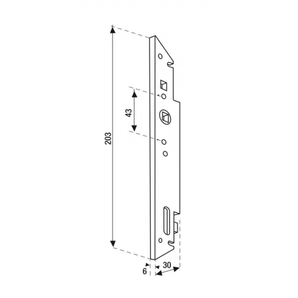 Crémone encastrable pour fenêtre bois, axe 10mm, carré 7mm, A-06120-00-0-1 - FERCO by THIRARD