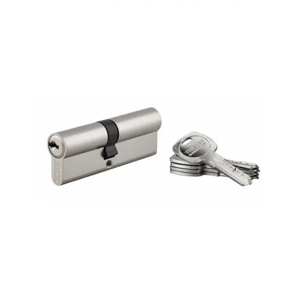 Cylindre de serrure double entrée Trafic 6, 40x45mm, nickel, anti-arrachement, anti-perçage, 5 clés - THIRARD