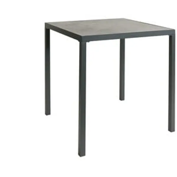 Table haute de jardin Oslow effet marbre 90x90xH94,5 cm