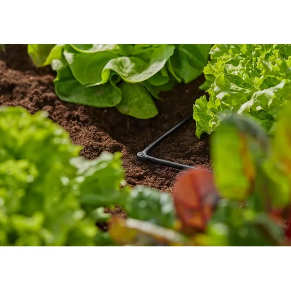 Jonctions en L pour tuyaux à goutteurs incorporés 4,6 mm - Boîte de 5 pièces - GARDENA
