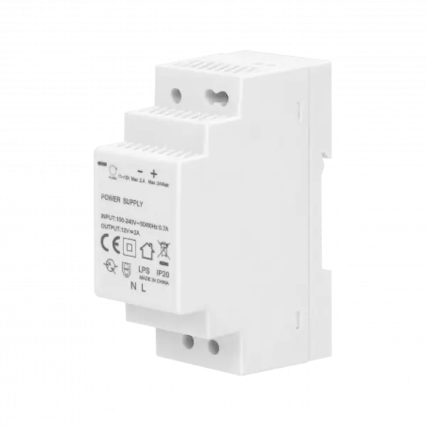 Alimentation courant continu 12V 2A 24W - 2 modules - Transformateur 220V - 12V cc