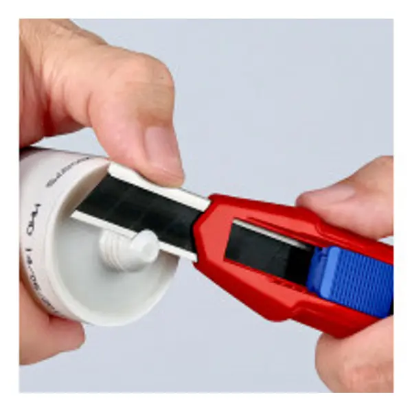 Cutter a dos de lame retractable- cutix Cutter 18 mm autobloquant + barre stabilisatrice - KNIPEX