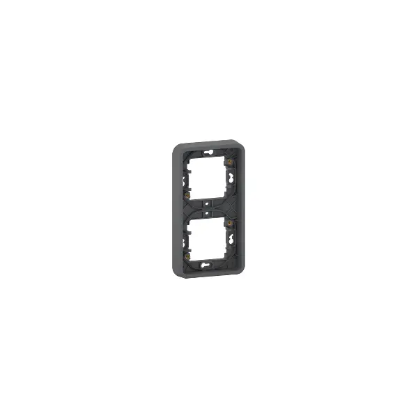 Mureva Styl - Cadre 2 postes vertical - encastré - IP55 - IK08 - gris - MUR34151