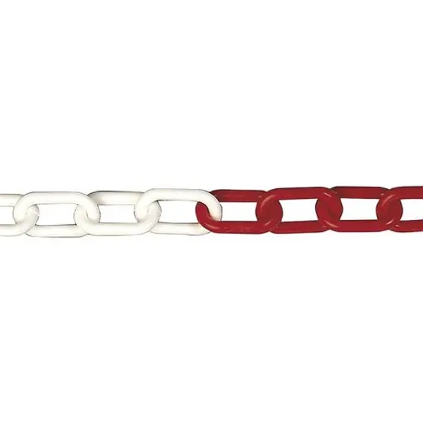 Cadena Plast.10Mm.Rojo/Blanco 25M.