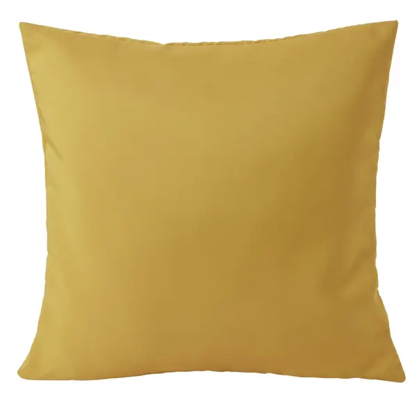 Housse de coussin polyester 40x40cm jaune