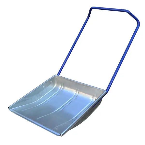 Traineau à neige galva petit modèle 600 x 600 manche ergo, outil pour le déneigement - PERRIN