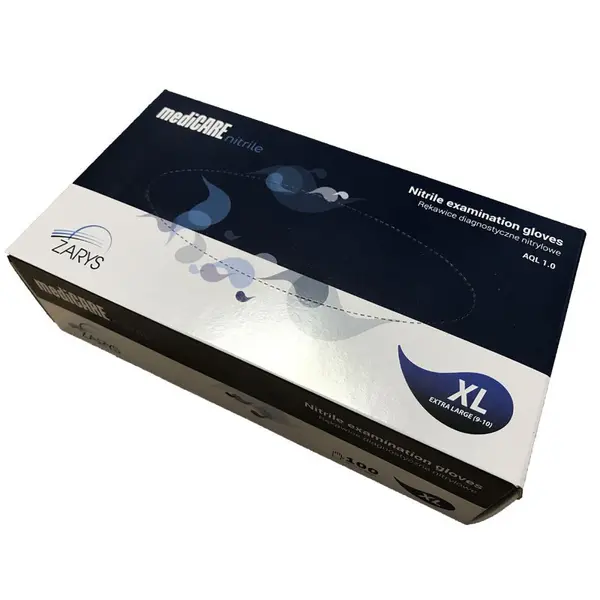 Boîte de 100 gants nitrile bleu