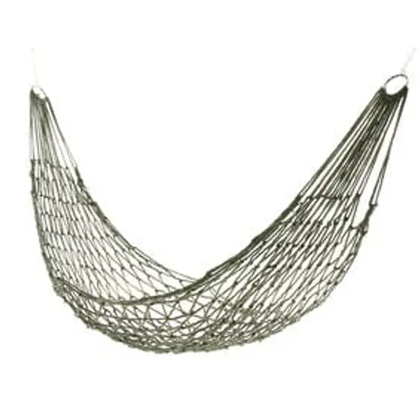 Hamac filet à suspendre Chypre 1 personne polycoton L275xl100cm