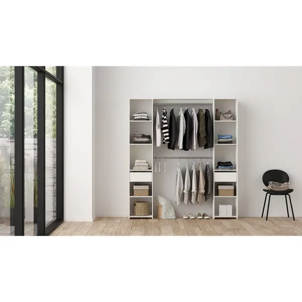 Kit dressing blanc - H. 200,4 x L. 180 x P. 39,95 cm.