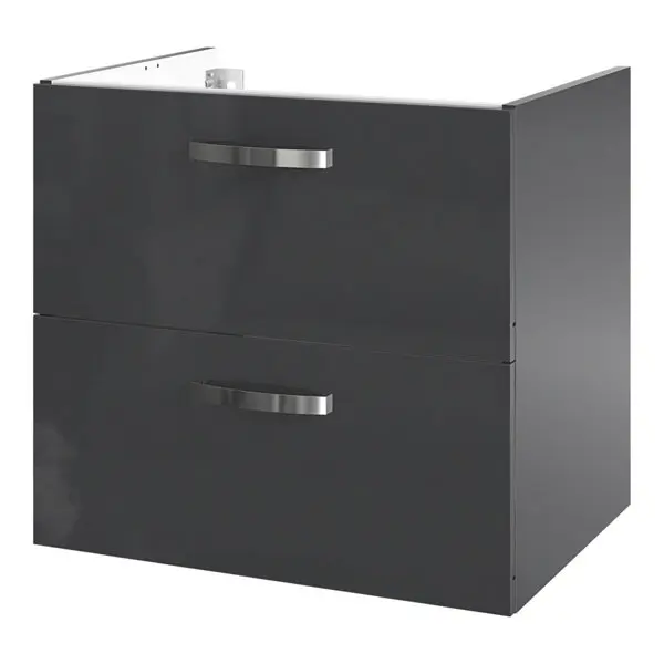 Meuble sous vasque à suspendre gris "Aruna" L. 60 x H. 55 x P. 45 cm
