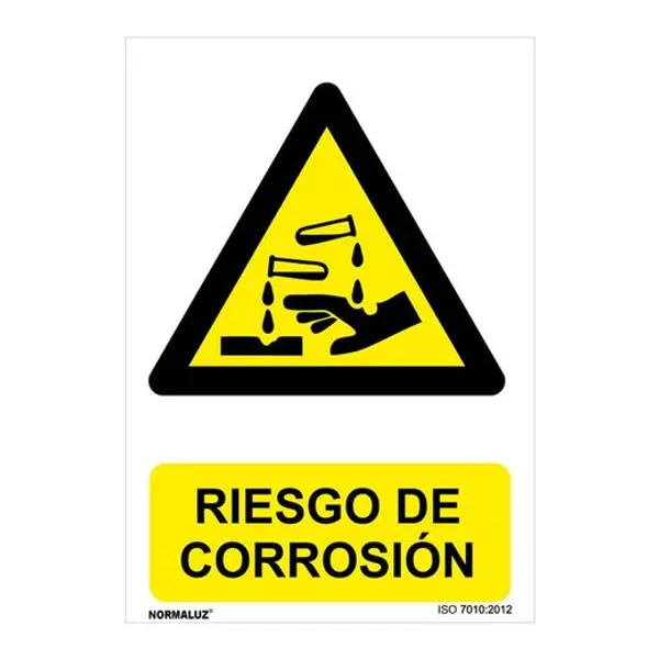Señal Peligro Riesgo De Corrosion 210X30