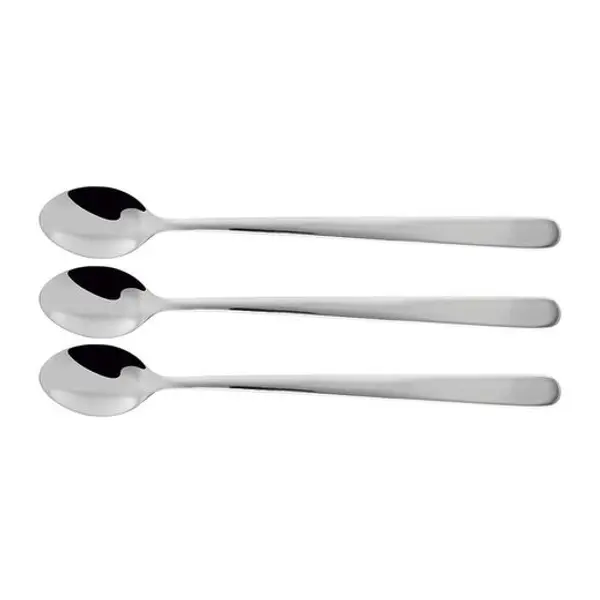 Cucharas Largas Bebida 19Cm.3 Unds.Acero