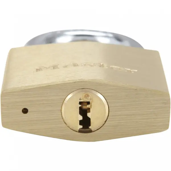 Master Lock 2940EURD Cadenas à Clé Extra Fin en Laiton, Doré, 6,2 x 4 x 1,6 cm - MASTER LOCK