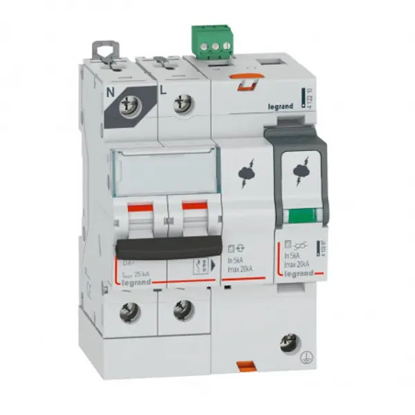 412210 Legrand - Parafoudre phase neutre de type 2 autoprotégé - 20kA - report de signalisation
