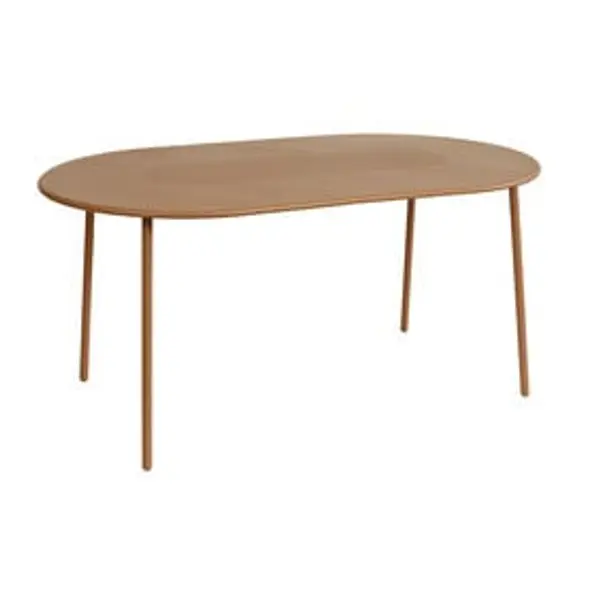 Table de jardin 6 personnes Faro métal orange 160x90xH74cm