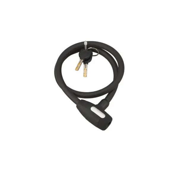 Antivol à clé Stunt, câble acier, vélo, 12mmx0.8m, 2 clés, noir - THIRARD