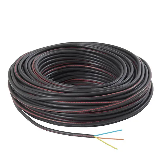 Câble électrique R2V 3G1,5 mm² noir - 50 m